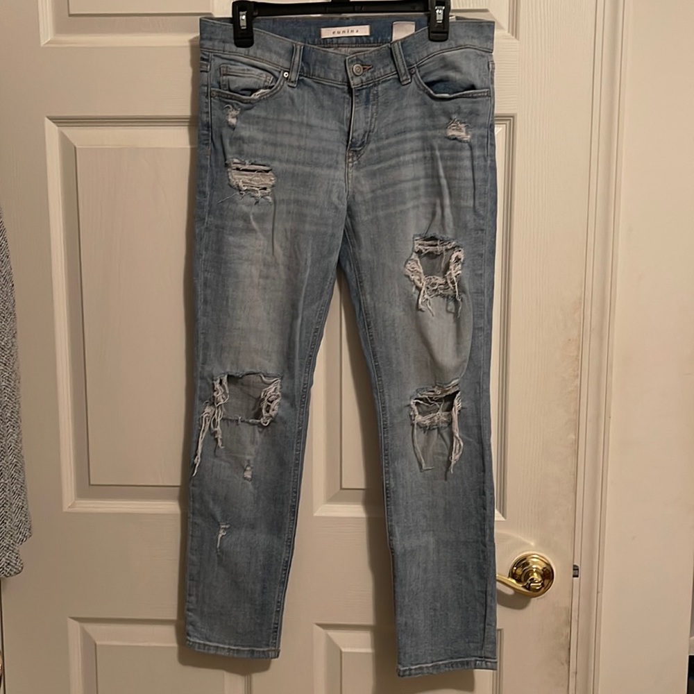 Eunina low rise distressed skinny jeans size 11